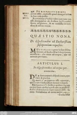 Articulus I. De dispositionibus ad corpus pertinentibus.