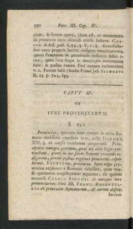 Caput IV. De Iure Provinciarum