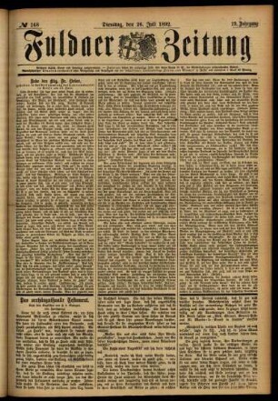 Ausgabe vom Dienstag, den 26. Juli 1892.