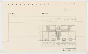 Wohnhäuser Bundesallee 24/25, Berlin-Wilmersdorf: Grundriss 1. Obergeschoss 1:100