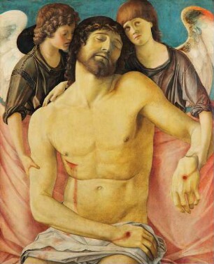 Der tote Christus, von zwei Engeln gestützt
