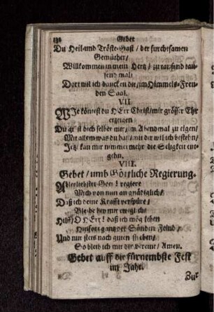 Gebet auff die fürnembste Fest im Jahr.