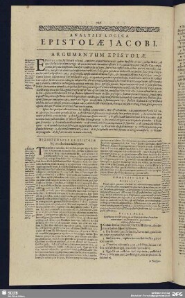 Analysis Logica Epistolae Jacobi