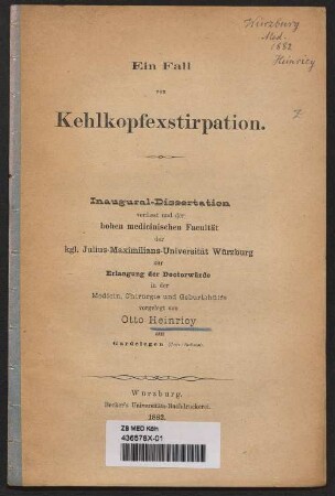 Ein Fall von Kehlkopfexstirpation