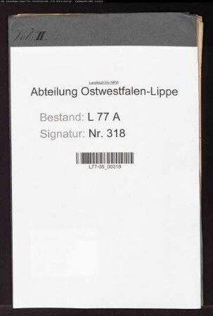 Anstellung der Justizbeamten beim Amt Schötmar, Bd. 2