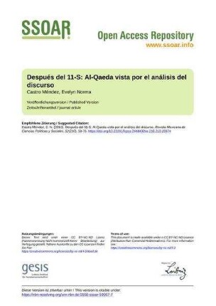 Después del 11-S: Al-Qaeda vista por el análisis del discurso