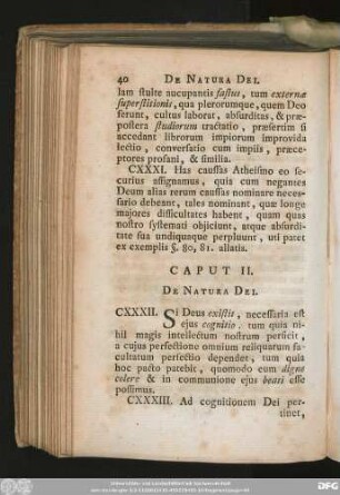 Caput II. De Natura Dei.