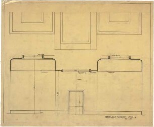 Billing, Hermann; Mannheim (Baden-Württemberg); Kunsthalle - Raum 4, Wand (Ansicht); Decke (Ansicht, Schnitt)