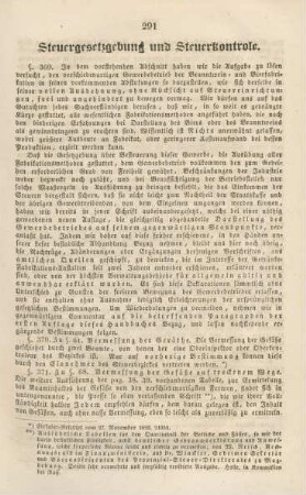 Steuergesetzgebung und Steuerkontrole