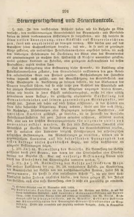 Steuergesetzgebung und Steuerkontrole