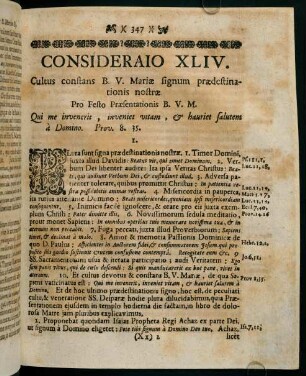 347-351, CONSIDERATIO XLIV. Cultus constans B. V. Mariae signum praedestinationis nostrae.