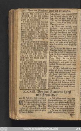 XXXIII. Von des Glaubens Trost und Freudigkeit.