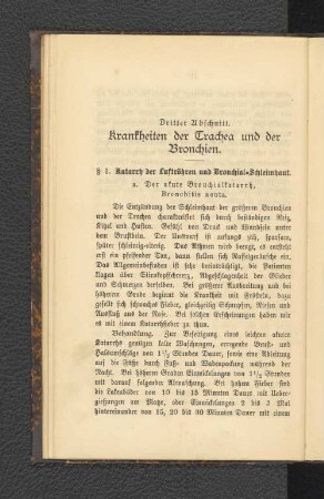 Dritter Abschnitt. Krankheiten der Trachea und der Bronchien.