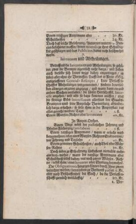 7. Inventuren und Abtheilungen