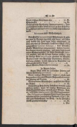 7. Inventuren und Abtheilungen