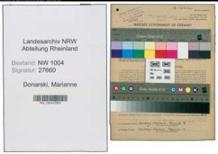 Entnazifizierung Marianne Donarski , geb. 02.12.1922 (Kontoristin)
