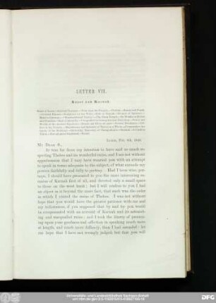 Letter VII. Luxor and Karnak.