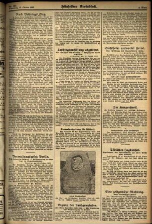 Zweite Ausgabe vom Donnerstag, den 23. Oktober 1930.
