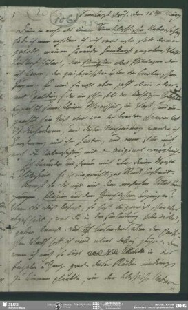 Eigenh. Brief von Friedrich von Schlegel an August Wilhelm von Schlegel, o.O., 25.03.1798