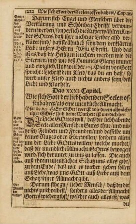 Cap. XXXI. Wie sich Gott der liebhabenden Seelen offenbahret, ...