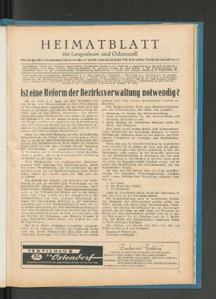 Ist eine Reform der Bezirksverwaltung notwendig?