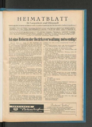 Ist eine Reform der Bezirksverwaltung notwendig?