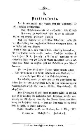 Preisaufgabe