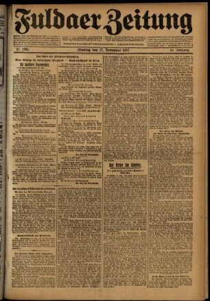 Ausgabe vom Montag, den 17. Dezember 1917.