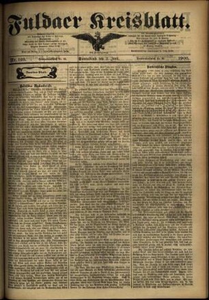 Zweite Ausgabe vom Samstag, den 02. Juni 1906.