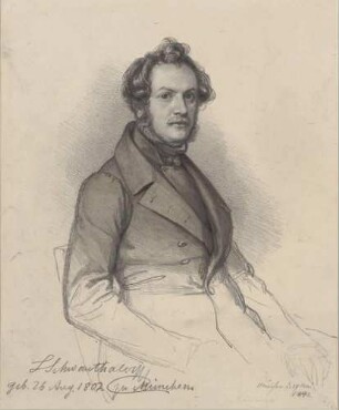 Bildnis Schwanthaler, Ludwig von (1802-1848), Bildhauer