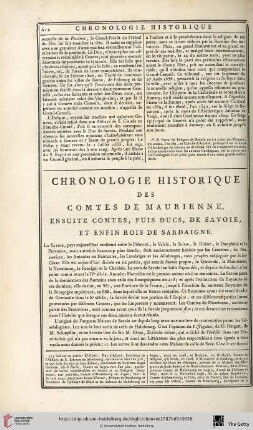 Chronologie historique des comtes de Maurienne, ensuite comtes, puis ducs, de Savoie, et enfin rois de Sardaigne