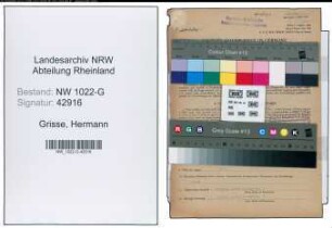 Entnazifizierung Hermann Grisse , geb. 10.06.1893 (Arbeiter)