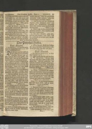 Der Prophet Hosea.