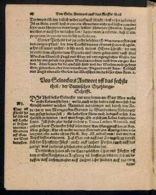 Von Selneckers Antwort uff das sechste theil/ der Bremischen Erzehlungs-Schrift.