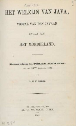 Het welzijn van Java, vooral van den Javaan en dat van het moederland