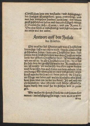 Antwort auff den Inhalt des Artickels.