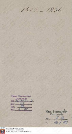 . Thil, Carl Freiherr v. Bos du, Staatsminister in Darmstadt: Band 11
