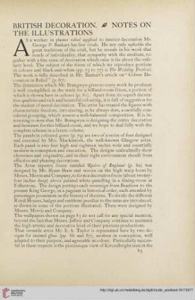 British decoration : notes on the illustrations