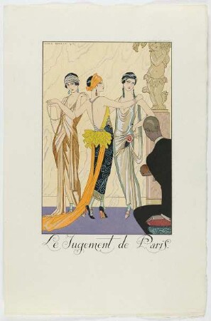 "Le Jugement de Paris", aus dem Mode-Almanach "Falbalas et Fanfreluches 1924"