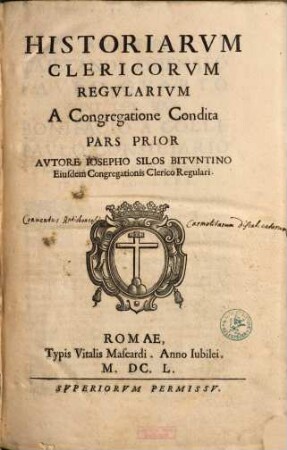 Historia clericorum regularium a congregatione condita, 1