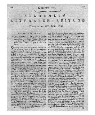 Gelbke, J. H.: Kirchen- und Schulen-Verfassung des Herzogthums Gotha. T. 1. Gotha: Ettinger 1790