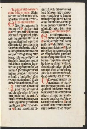 In dominicis diebus benedictio salis et aque.