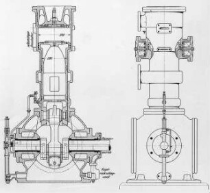 Stehender Kompressor nach Balcke : Technikgeschichte | Industrie und Technik | Gebläse (Luftpumpen, Ventilatoren)