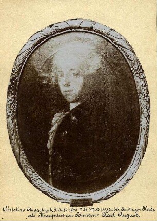 ildnis von Christian August (1768-1810) Prinz von Schleswig-Holstein-Sonderburg-Augustenburg