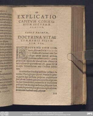 Explicatio Capitum Communium Secundae Classis