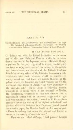 Letter VII. Theatrical reform ...