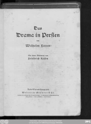 Das Drama in Persien