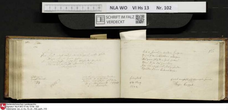 Stammbuch des Johann Christian Wilhelm Schütze aus                            Braunschweig