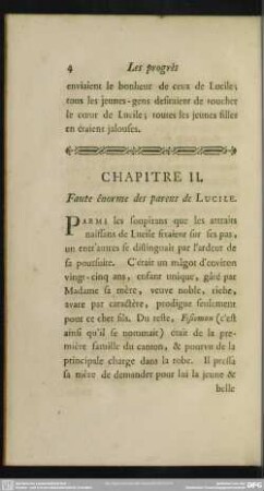 Chapitre II. Faute énorme des parens de Lucile