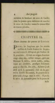 Chapitre II. Faute énorme des parens de Lucile